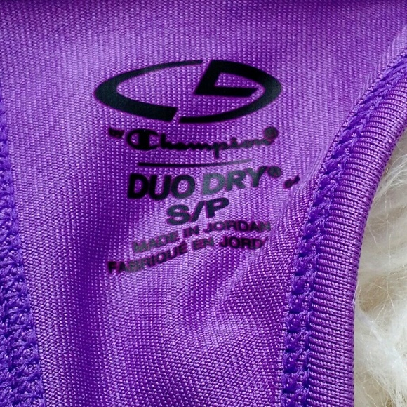 Champion Purple Black Racerback Workout Tank Top sz small - Picture 4 of 7